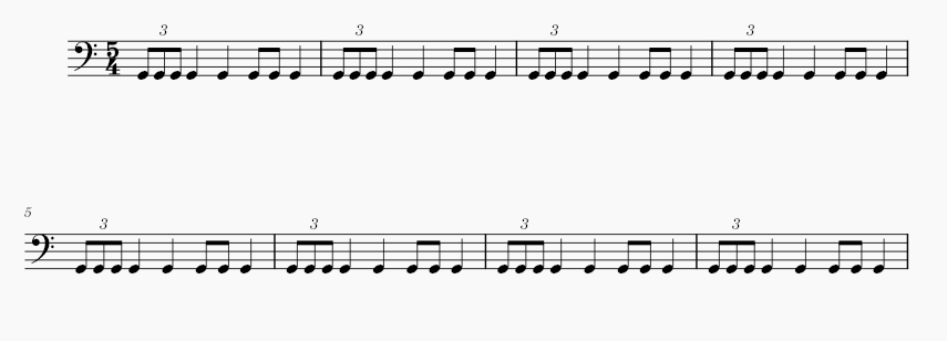 The ostinato rhythm from Mars by Holst
